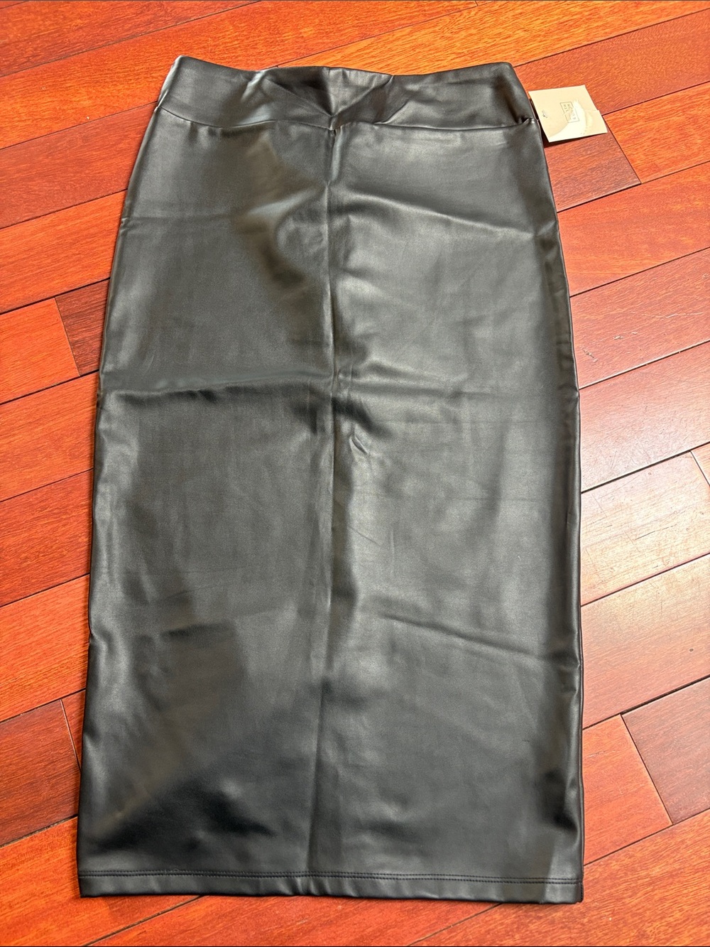 Faith & Union Faux Leather Midi Pencil Skirt NWT
